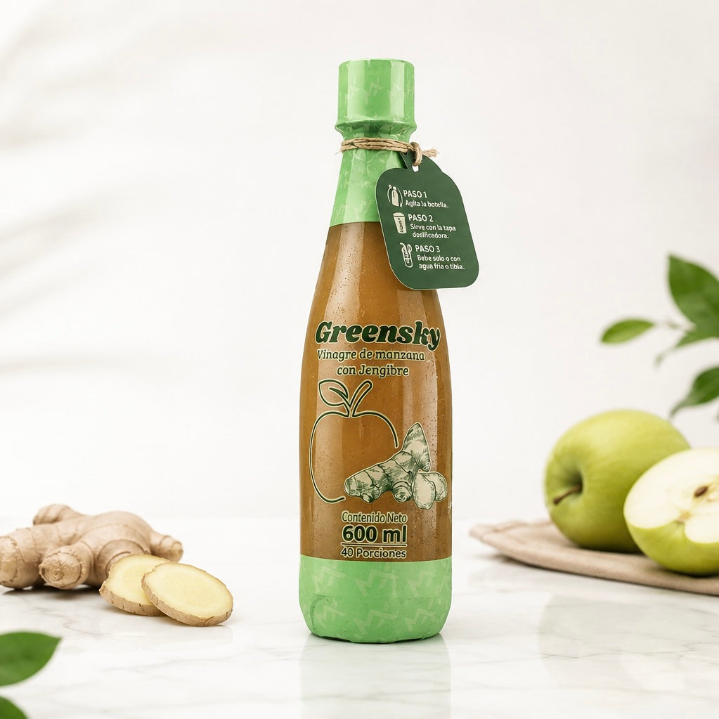 Vinagre de manzana con jengibre