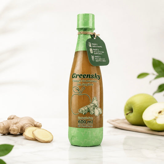 Vinagre de manzana con jengibre